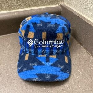Columbia Blue and Tan Geometric Cap